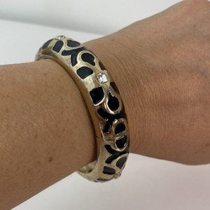 Bangle Bracelet Gold and Black Unique Modern Design